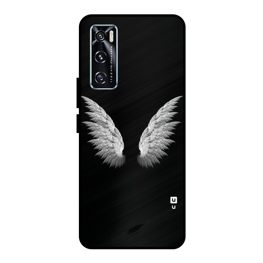 White Wings Metal Back Case for Vivo V20 SE