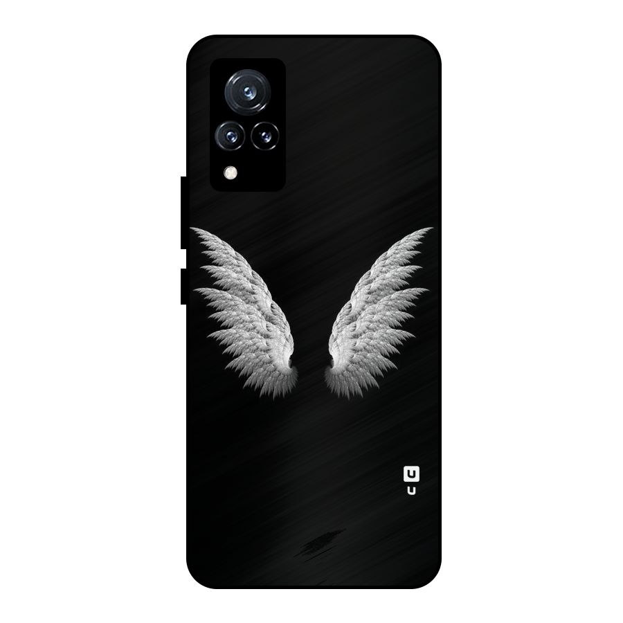 White Wings Metal Back Case for Vivo V21 5G