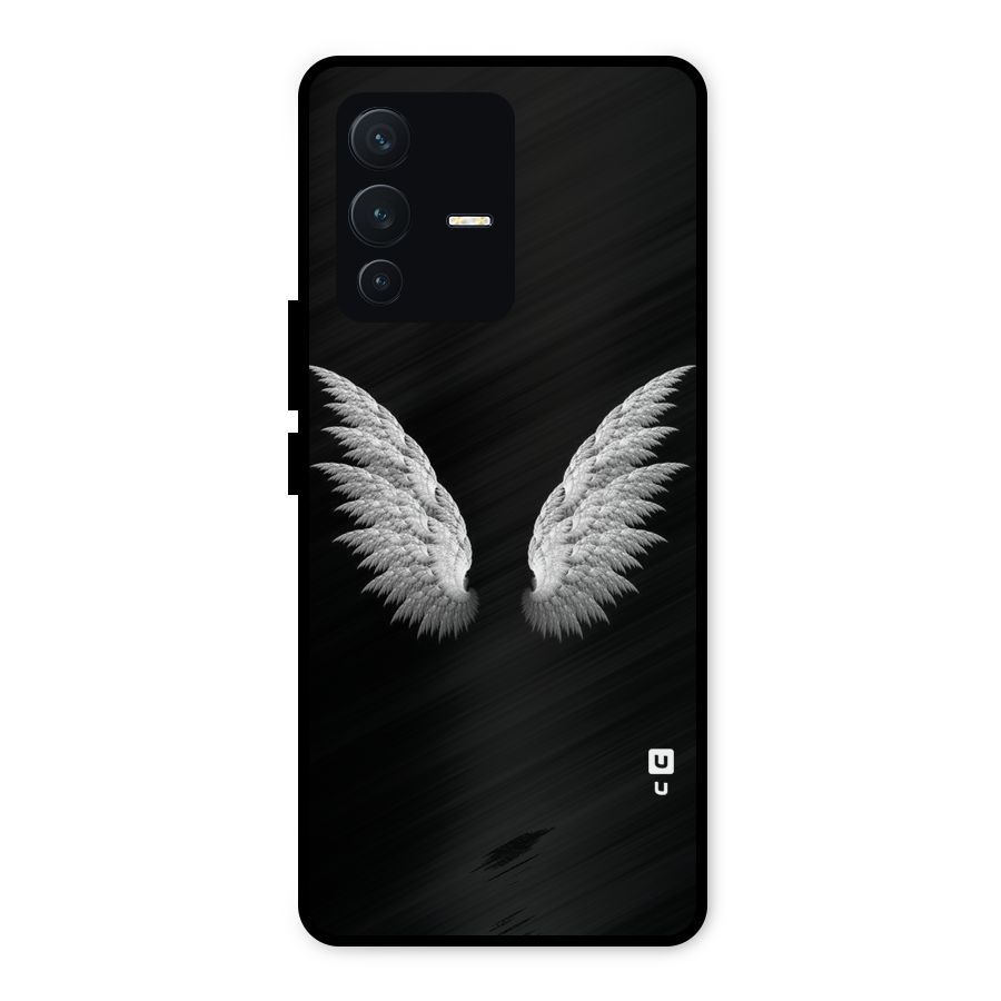 White Wings Metal Back Case for Vivo V23 5G