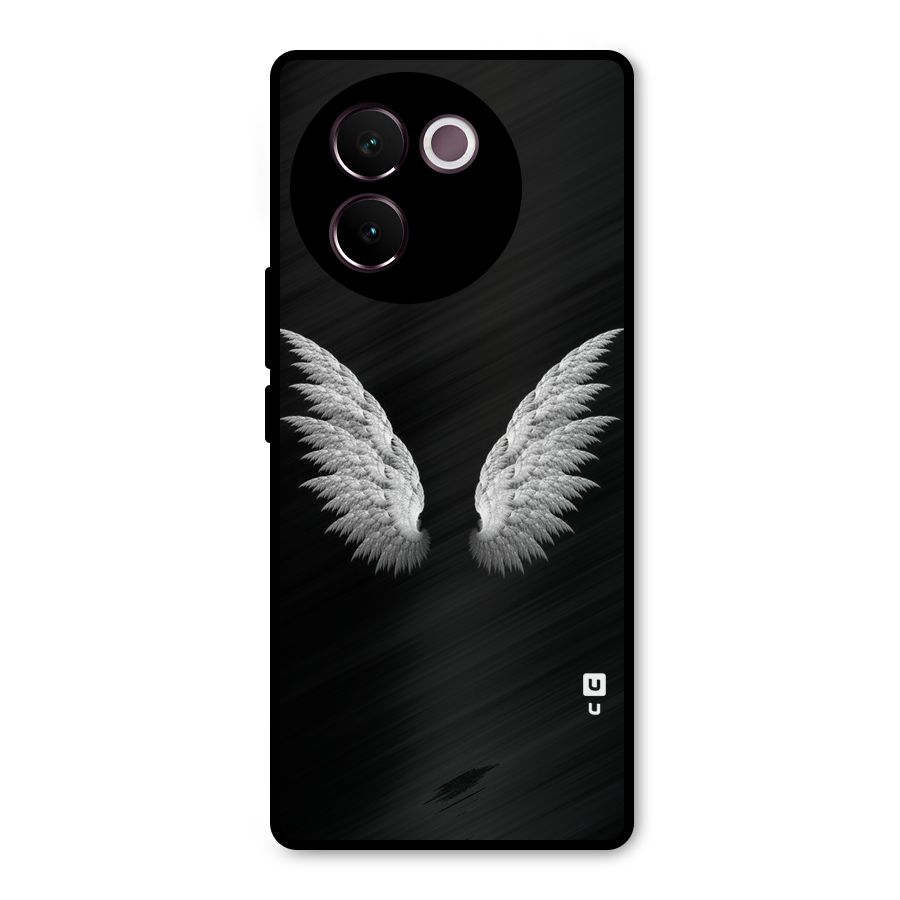 White Wings Metal Back Case for Vivo V30e