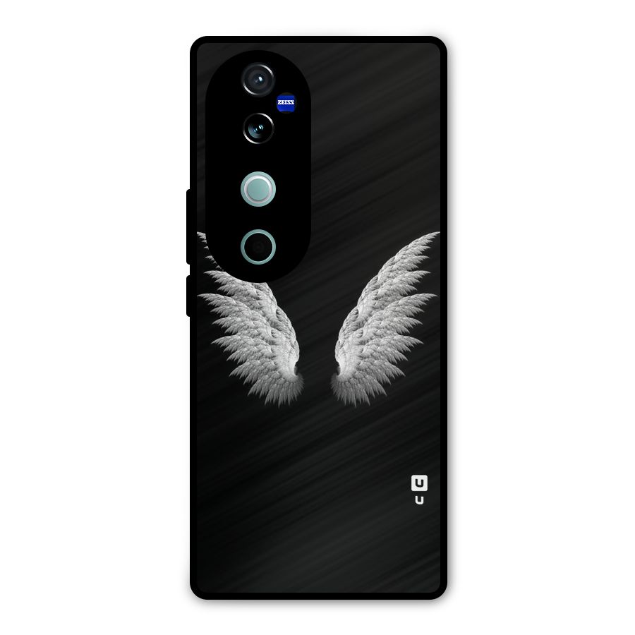 White Wings Metal Back Case for Vivo V40