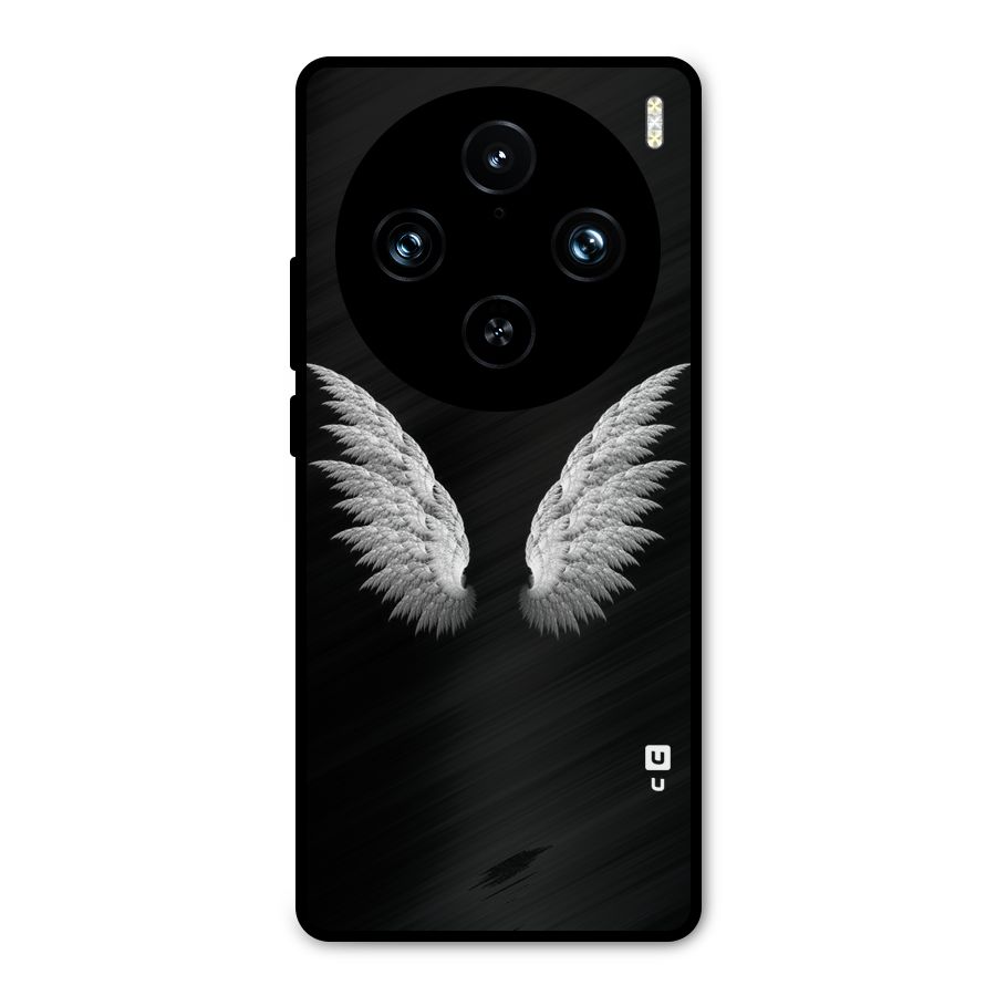 White Wings Metal Back Case for Vivo X100 Pro