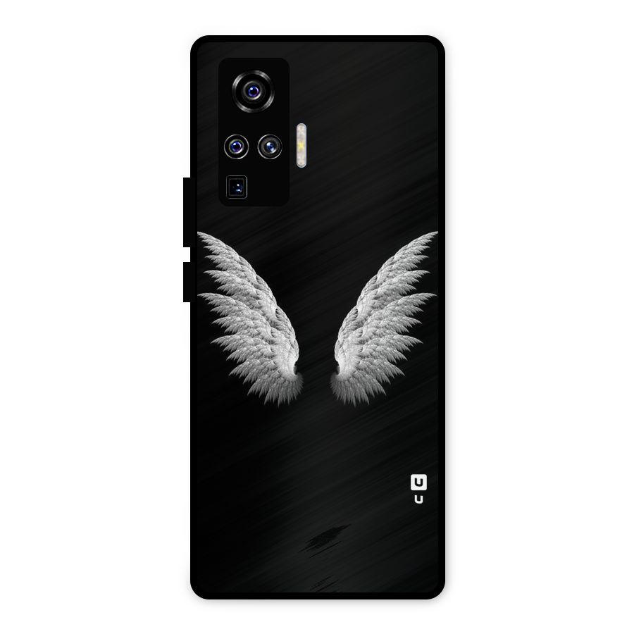 White Wings Metal Back Case for Vivo X50 Pro