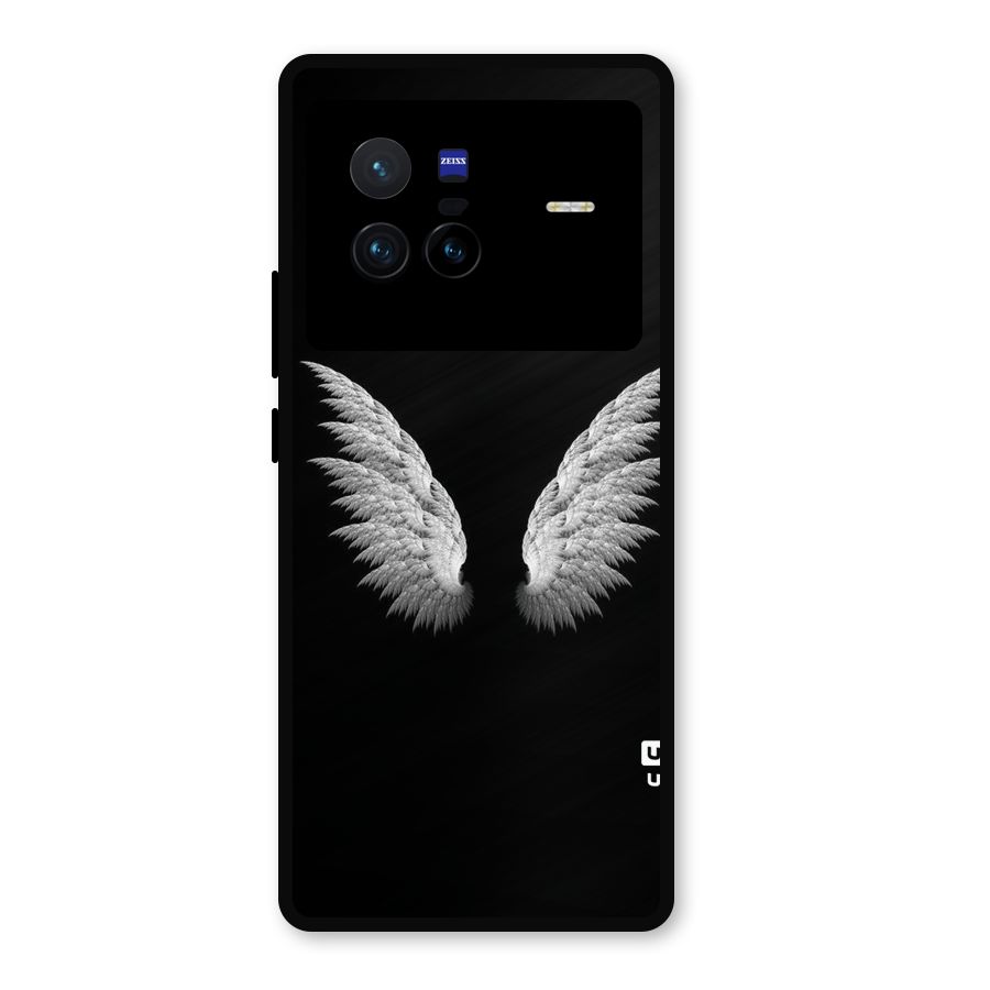 White Wings Metal Back Case for Vivo X80