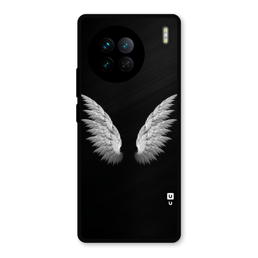 White Wings Metal Back Case for Vivo X90