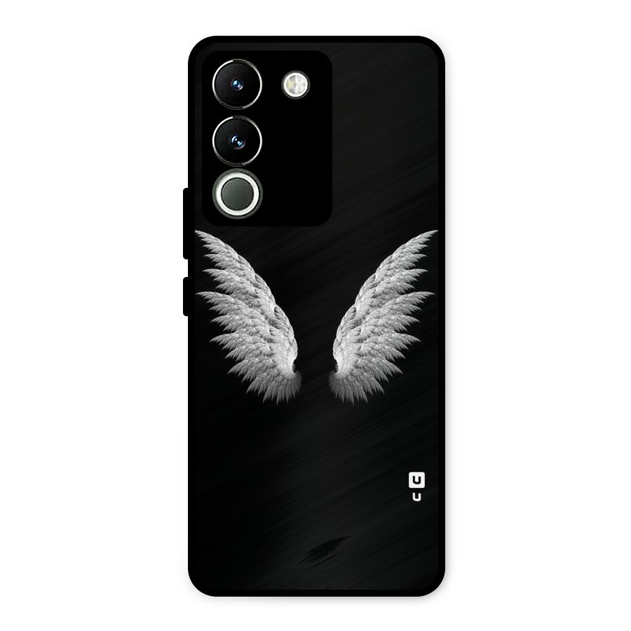 White Wings Metal Back Case for Vivo Y200