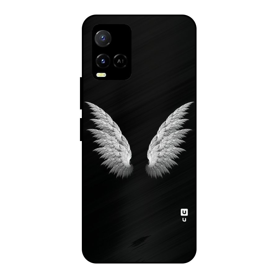 White Wings Metal Back Case for Vivo Y21 2021