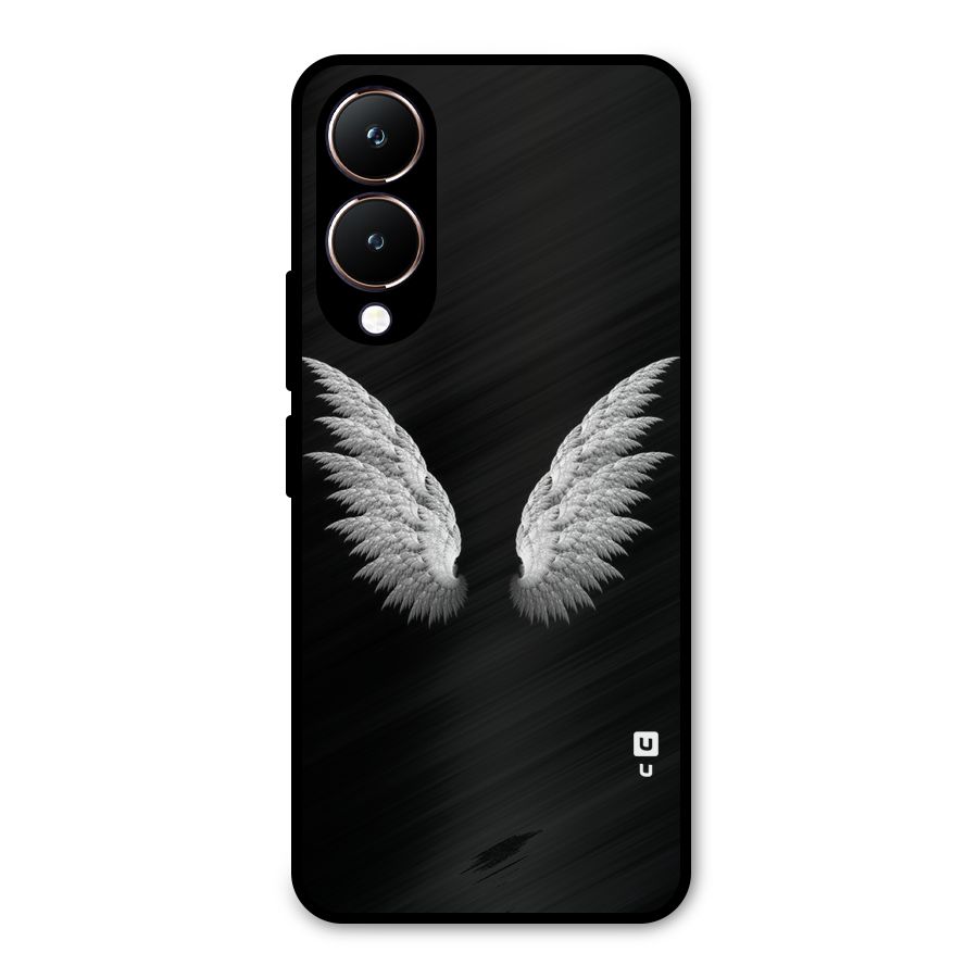 White Wings Metal Back Case for Vivo Y28