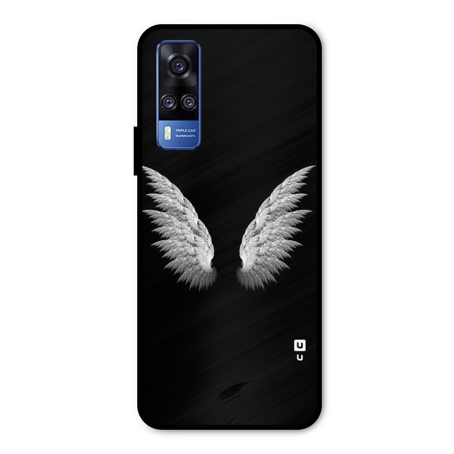 White Wings Metal Back Case for Vivo Y31