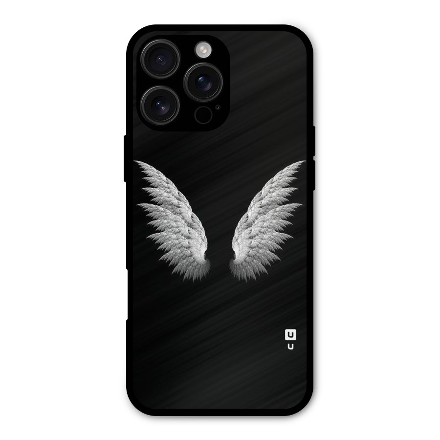White Wings Metal Back Case for iPhone 16 Pro Max
