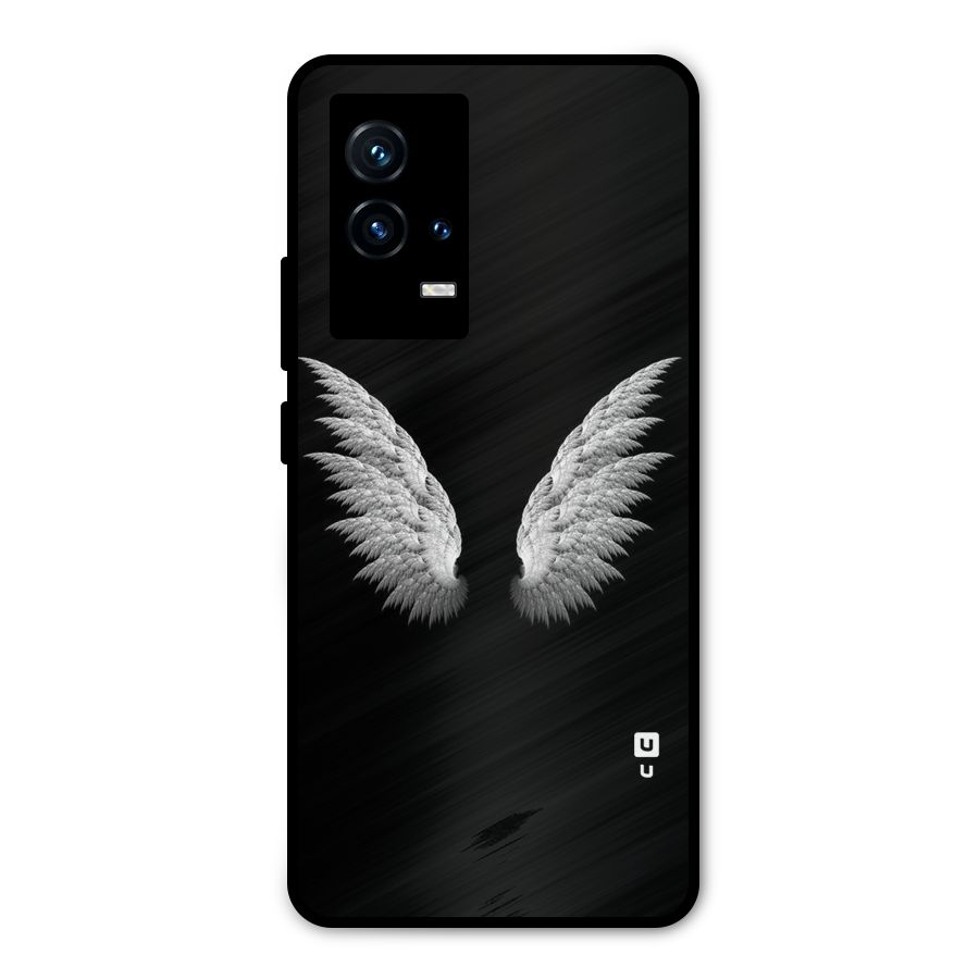 White Wings Metal Back Case for iQOO 9 5G