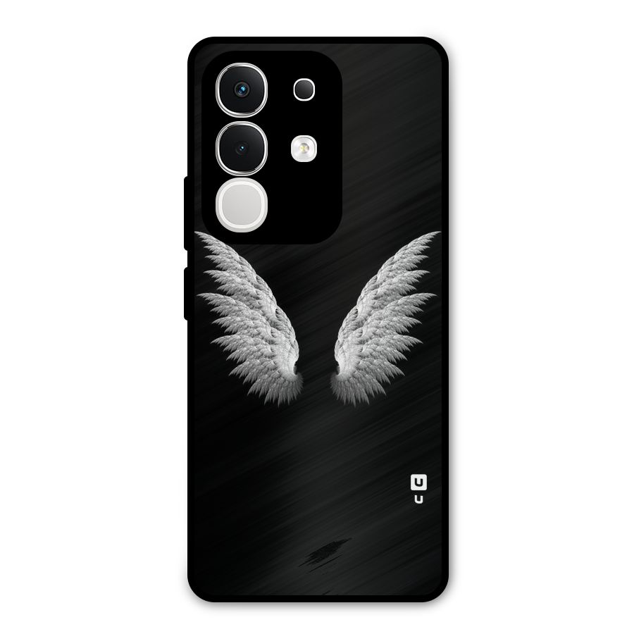 White Wings Metal Back Case for iQOO Z10x
