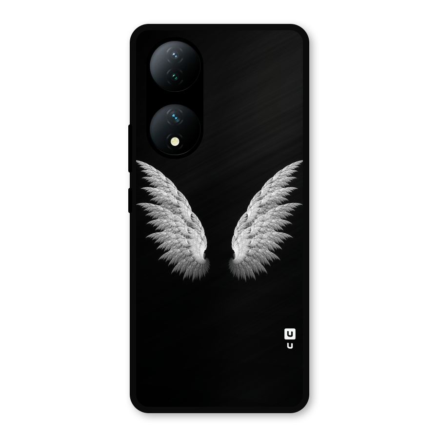 White Wings Metal Back Case for iQOO Z7s