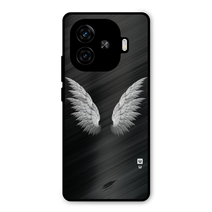 White Wings Metal Back Case for iQOO Z9 Turbo