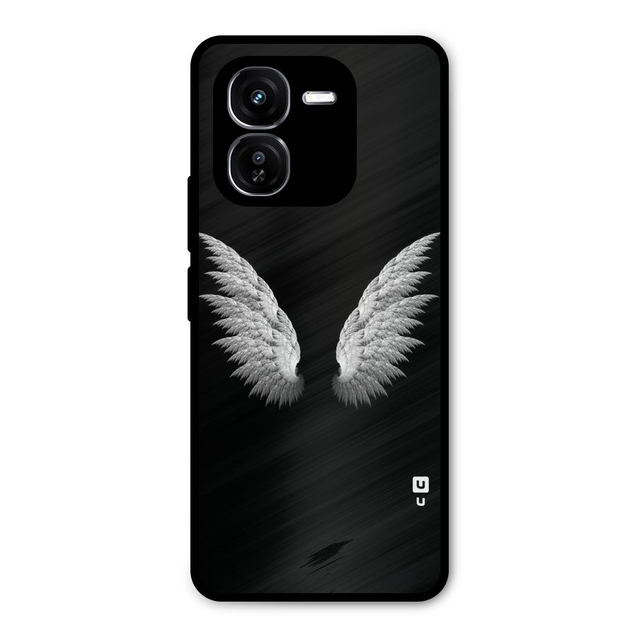 White Wings Metal Back Case for iQOO Z9x
