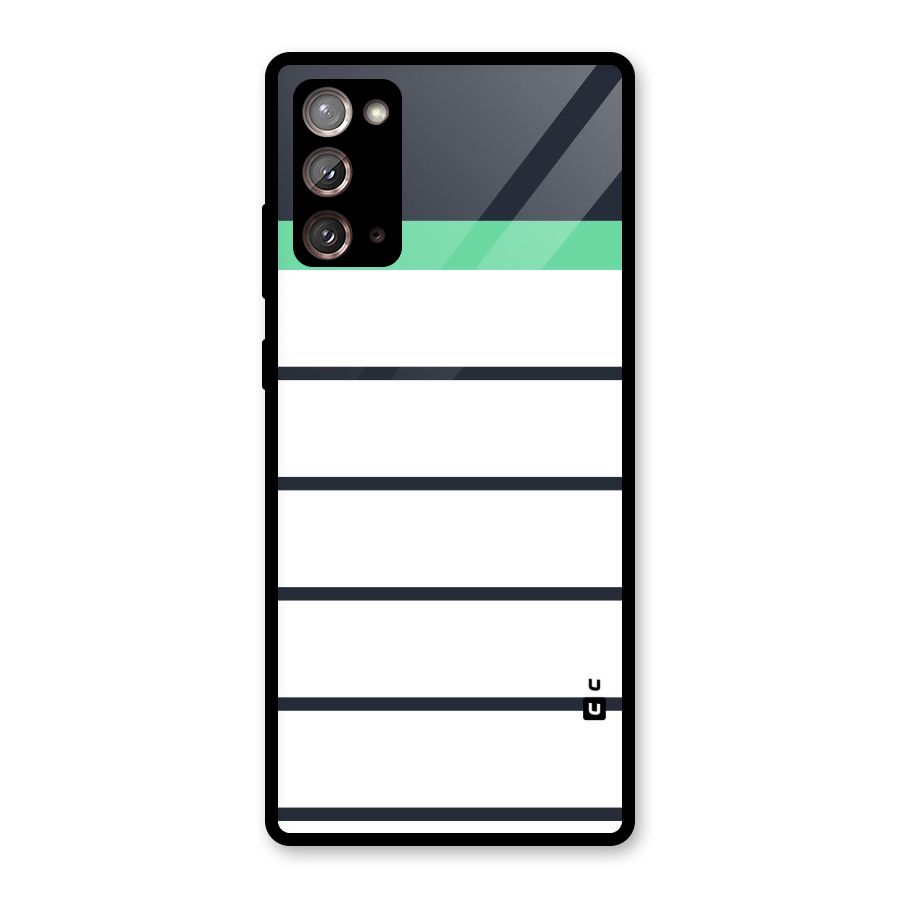 White and Simple Stripes Glass Back Case for Galaxy Note 20