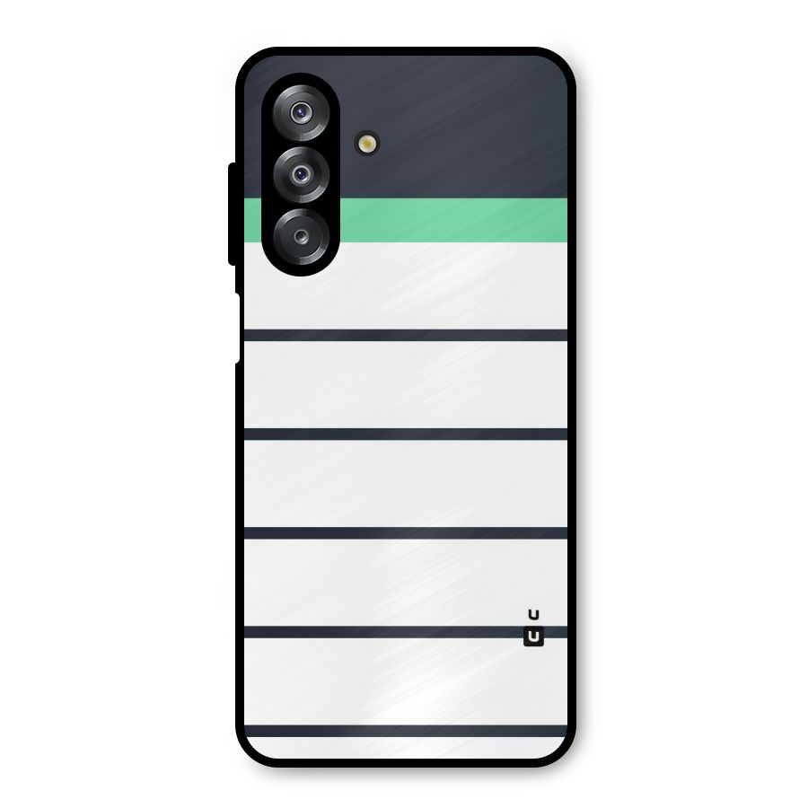 White and Simple Stripes Metal Back Case for Galaxy A26
