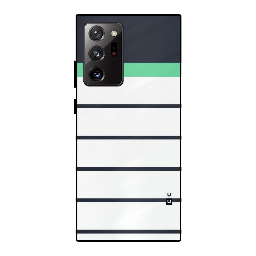 White and Simple Stripes Metal Back Case for Galaxy Note 20 Ultra