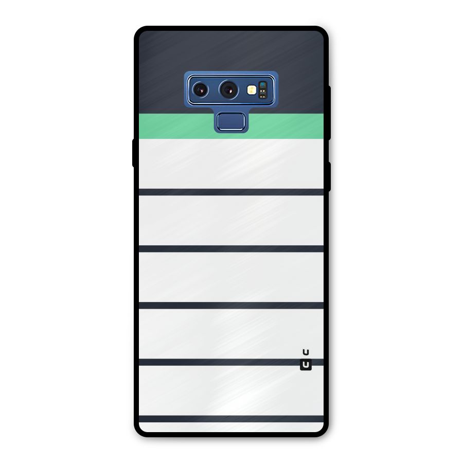 White and Simple Stripes Metal Back Case for Galaxy Note 9