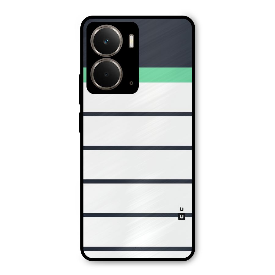 White and Simple Stripes Metal Back Case for Realme P3