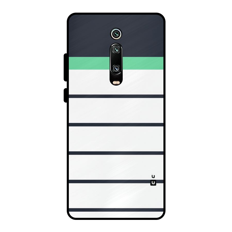 White and Simple Stripes Metal Back Case for Redmi K20 Pro