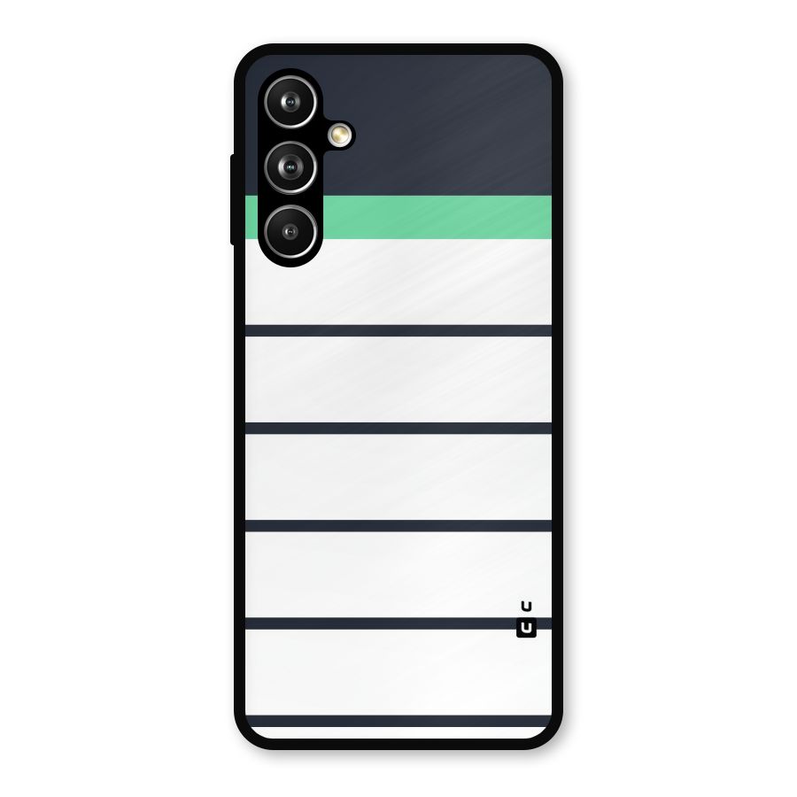White and Simple Stripes Metal Back Case for Samsung Galaxy M54