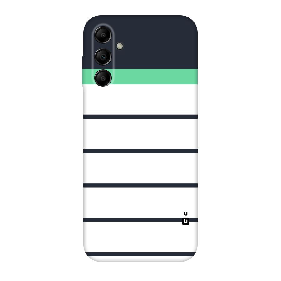 White and Simple Stripes Original Polycarbonate Back Case for Galaxy A14 5G