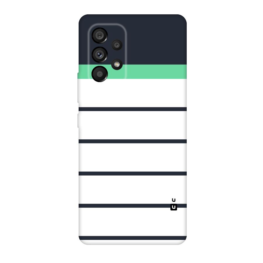 White and Simple Stripes Original Polycarbonate Back Case for Galaxy A53 5G