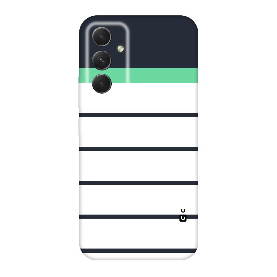 White and Simple Stripes Original Polycarbonate Back Case for Galaxy A54