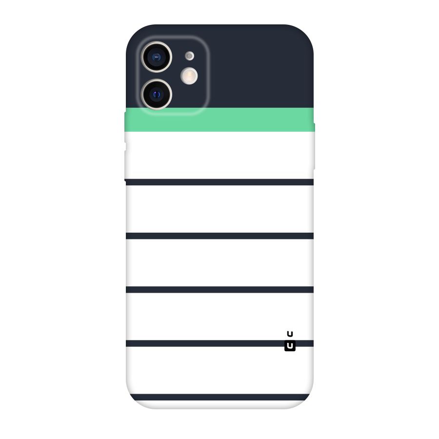White and Simple Stripes Original Polycarbonate Back Case for iPhone 12