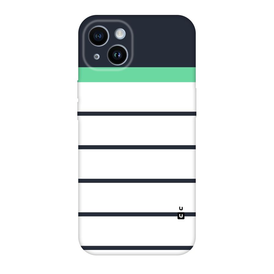White and Simple Stripes Original Polycarbonate Back Case for iPhone 14