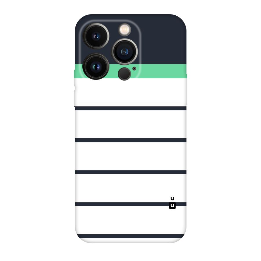 White and Simple Stripes Original Polycarbonate Back Case for iPhone 14 Pro