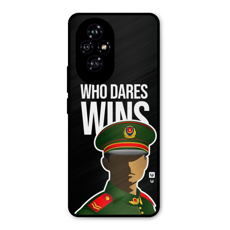 Who Dares Wins Metal Back Case for Honor 200