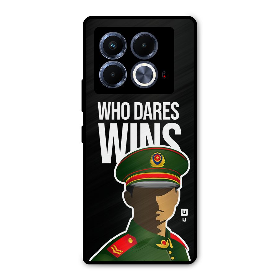 Who Dares Wins Metal Back Case for Infinix Note 40 5G