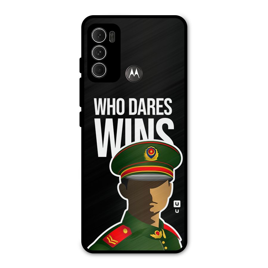 Who Dares Wins Metal Back Case for Moto G60