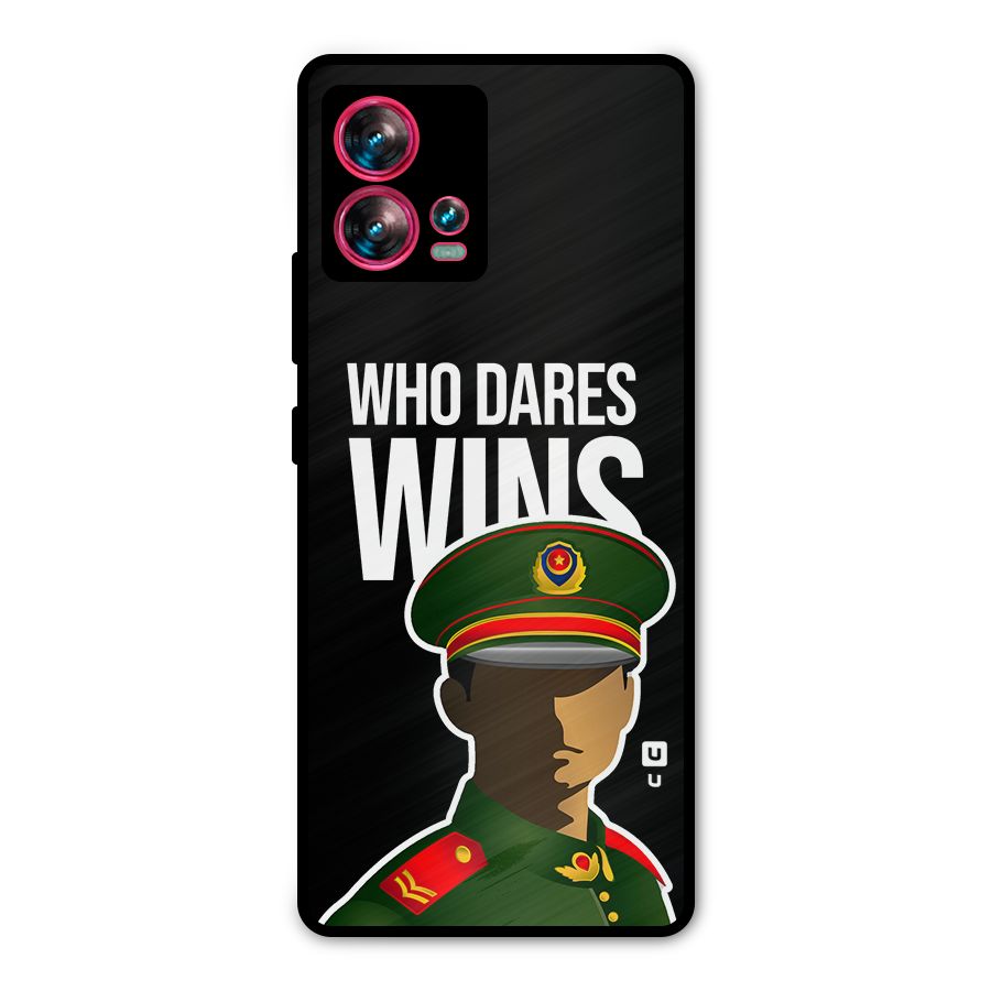 Who Dares Wins Metal Back Case for Motorola Edge 30 Fusion