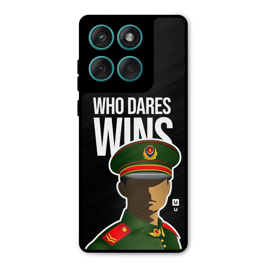 Who Dares Wins Metal Back Case for Motorola Edge 60 Fusion