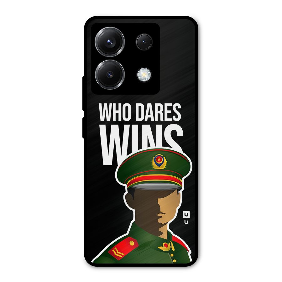 Who Dares Wins Metal Back Case for Poco X6