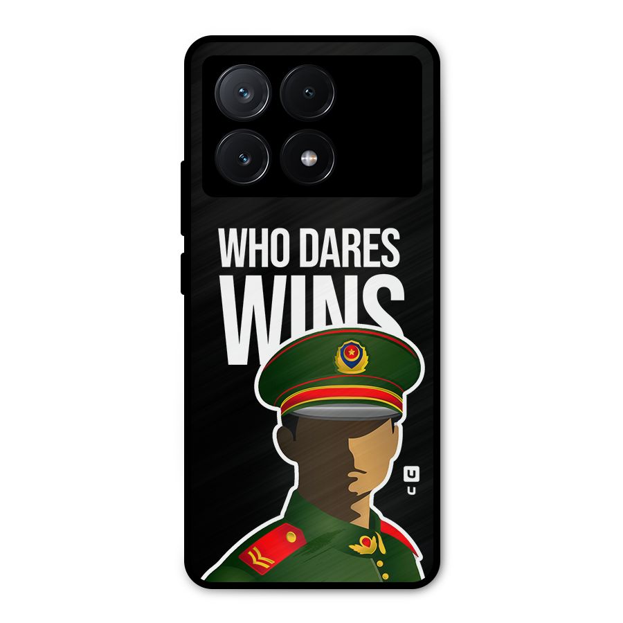Who Dares Wins Metal Back Case for Poco X6 Pro