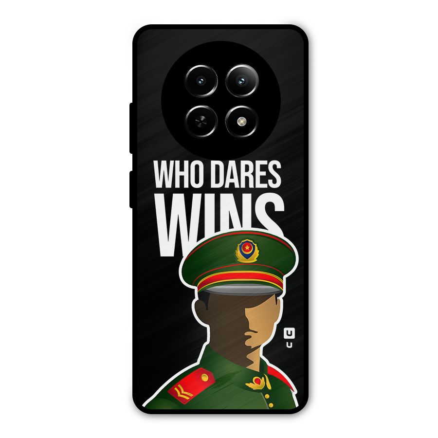 Who Dares Wins Metal Back Case for Realme Narzo 70x 5G