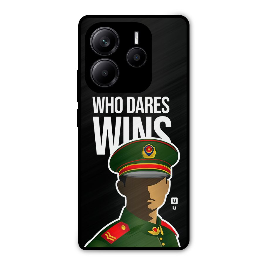 Who Dares Wins Metal Back Case for Redmi Note 14 5G