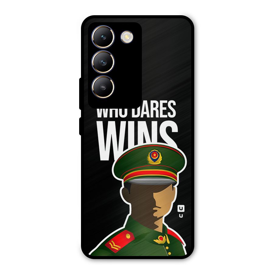 Who Dares Wins Metal Back Case for Vivo T3 5G