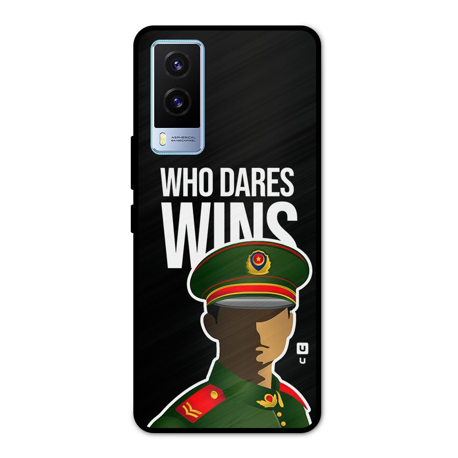 Who Dares Wins Metal Back Case for Vivo V21e 5G