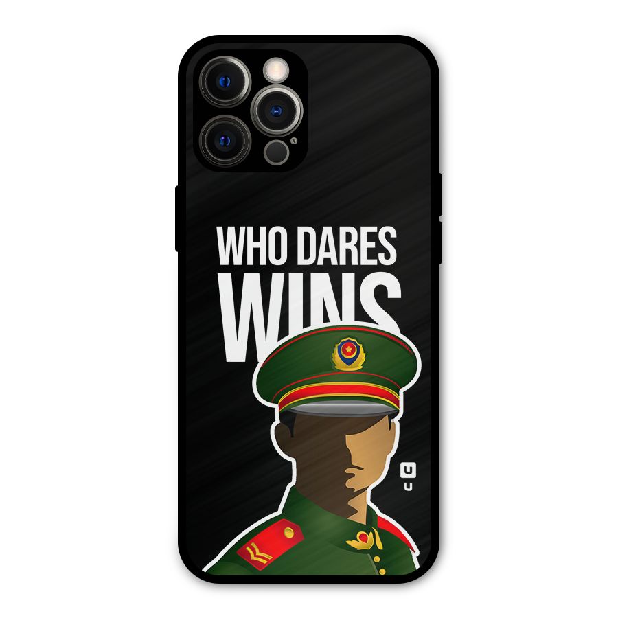 Who Dares Wins Metal Back Case for iPhone 12 Pro Max