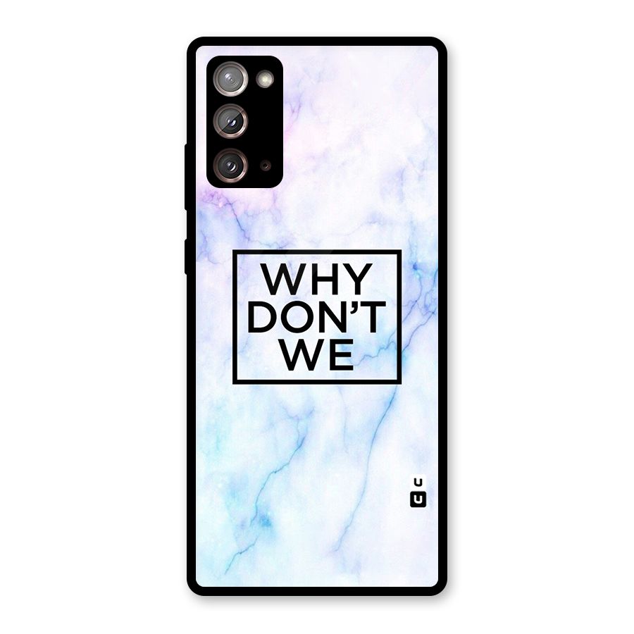 Why Dont We Glass Back Case for Galaxy Note 20