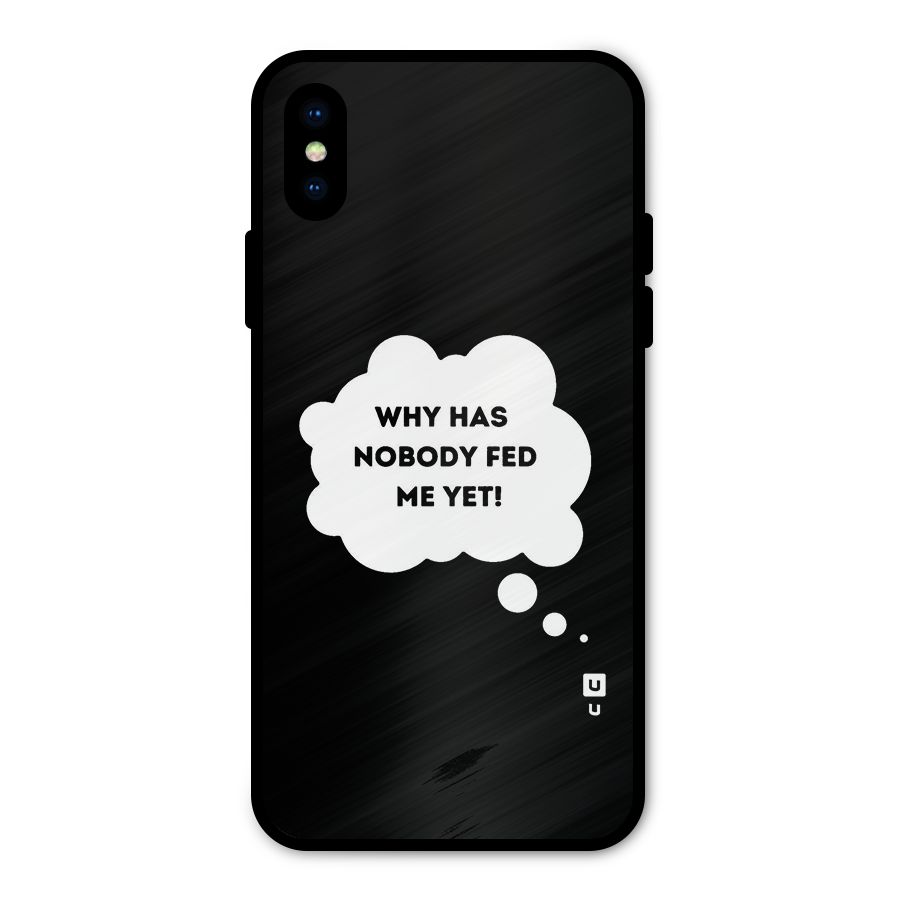 Why No Food Yet Metal Back Case for iPhone XS