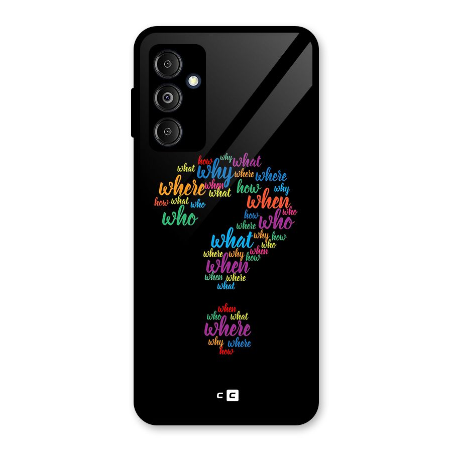 Why When Where How Glass Back Case for Galaxy M14 5G