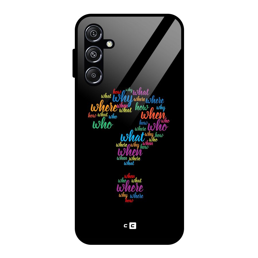 Why When Where How Glass Back Case for Galaxy M34 5G