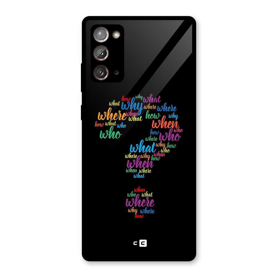 Why When Where How Glass Back Case for Galaxy Note 20