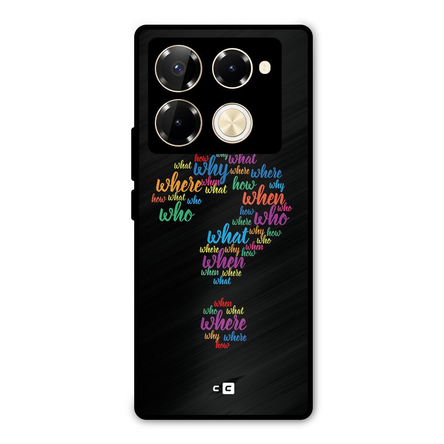 Why When Where How Metal Back Case for Infinix Note 40 Pro